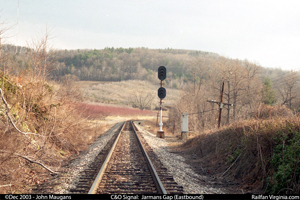 C&O Railway signal: Jarmans Gap